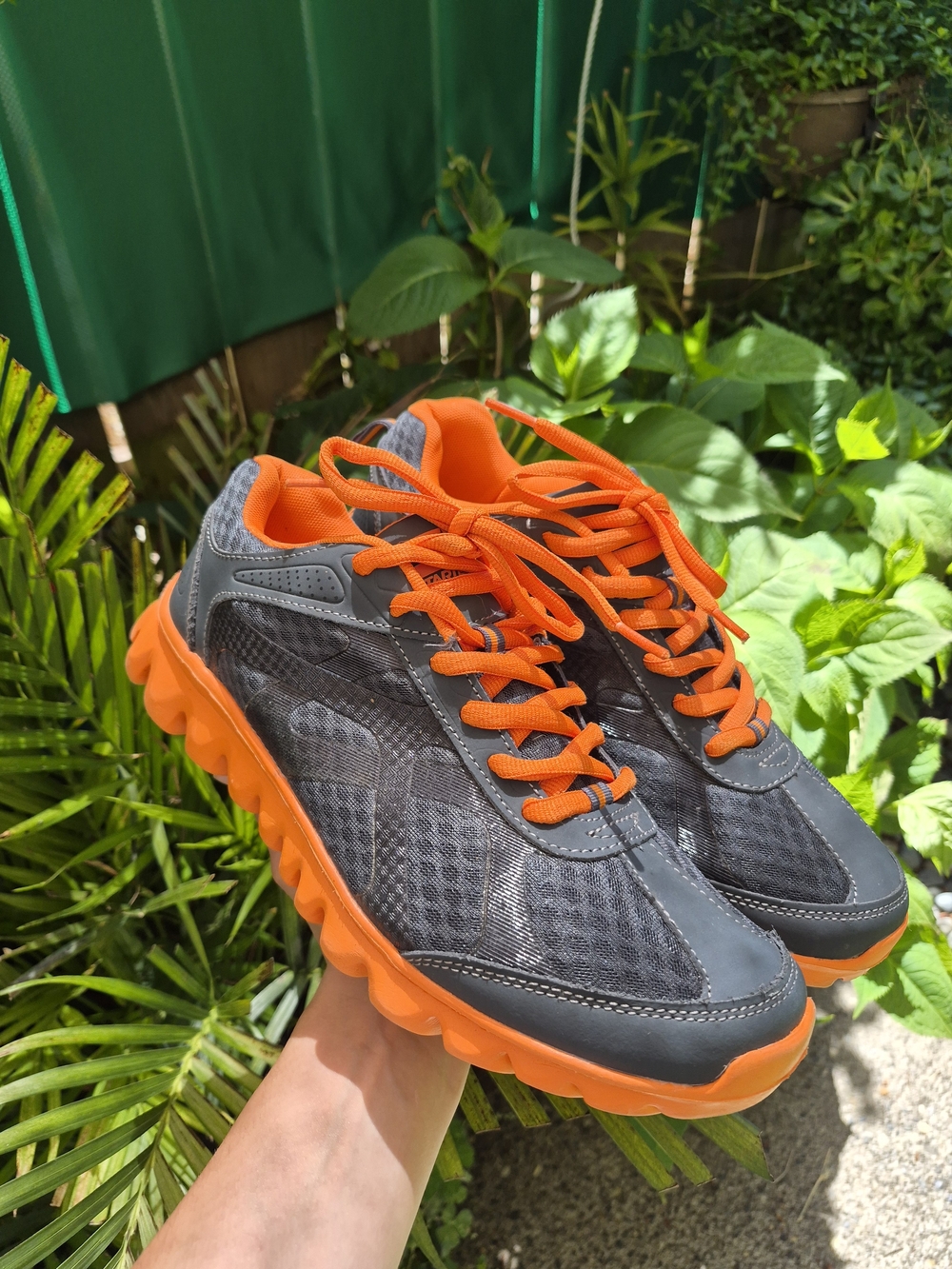 Starter Gray and Bright Orange Athletic Sneakers